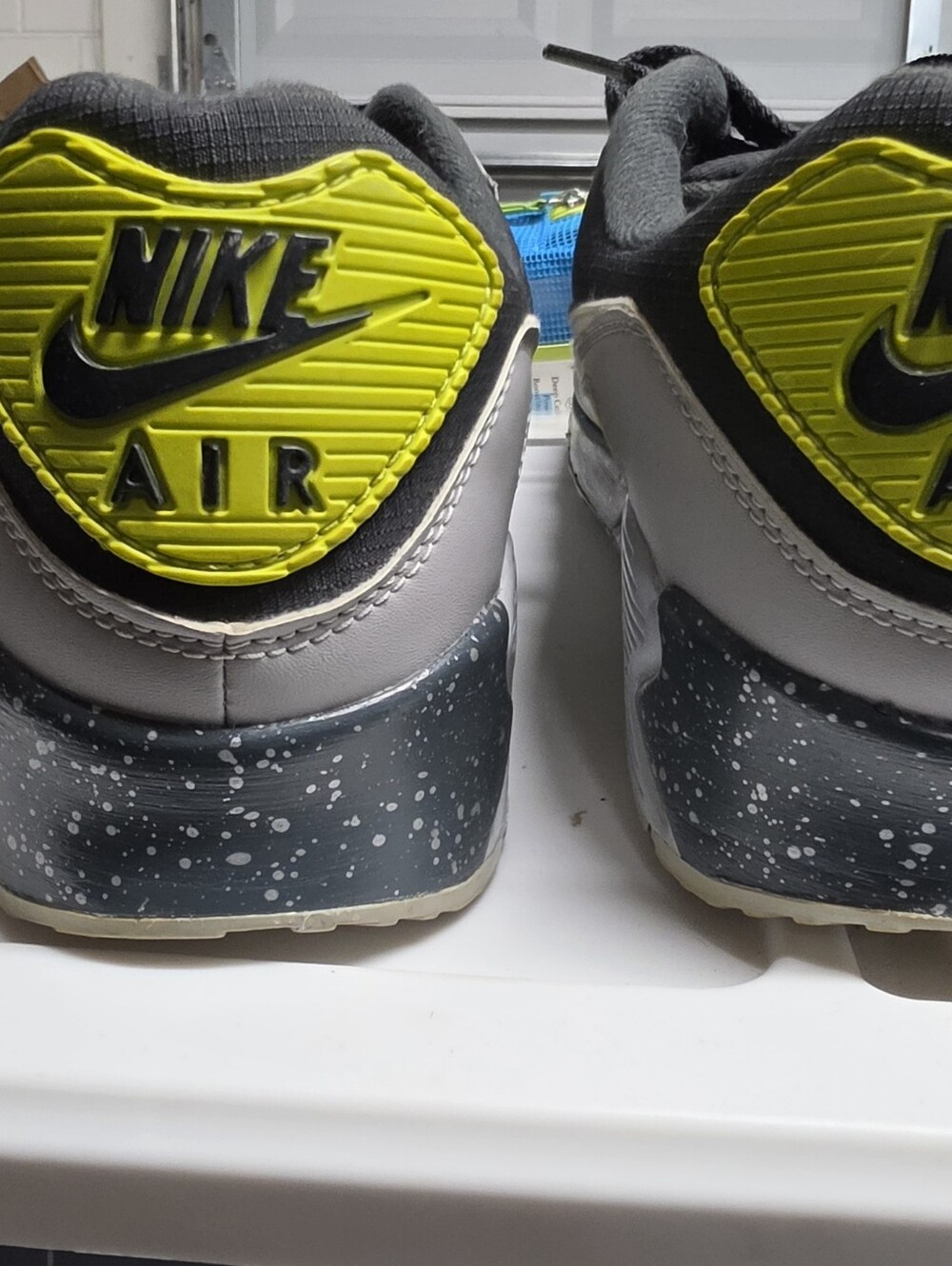 Nike Men’s Black, Gray & Neon Green Athletic Sneakers - Picture 5 of 6